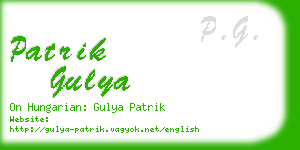 patrik gulya business card